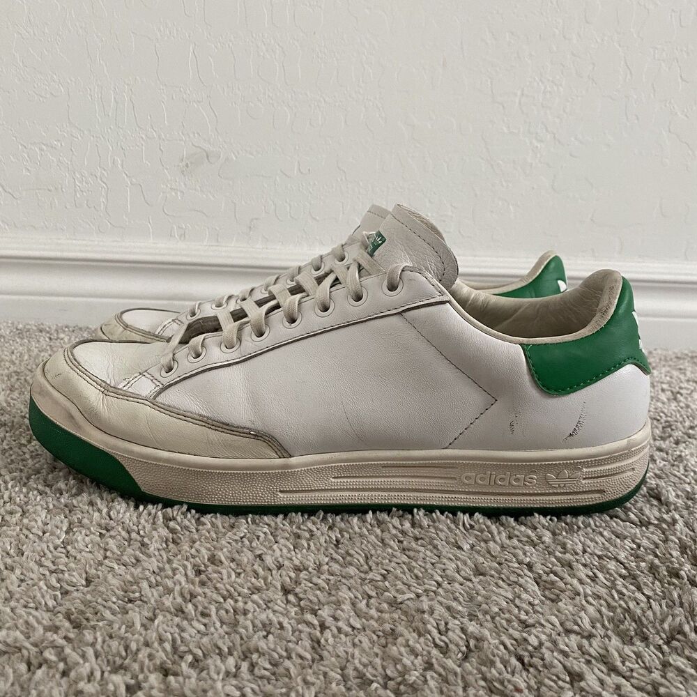 Adidas Originals Rod Laver 'Full Leather' Sneakers in White and Green - Size 12 - Picture 7 of 9